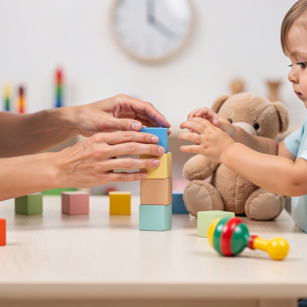 AROUND THE CLOCK CHILD CARE CENTER nurturing environment with children engaged in educational play activities
